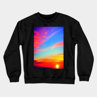 CUTE COLORFUL OCEAN SUNSET Crewneck Sweatshirt